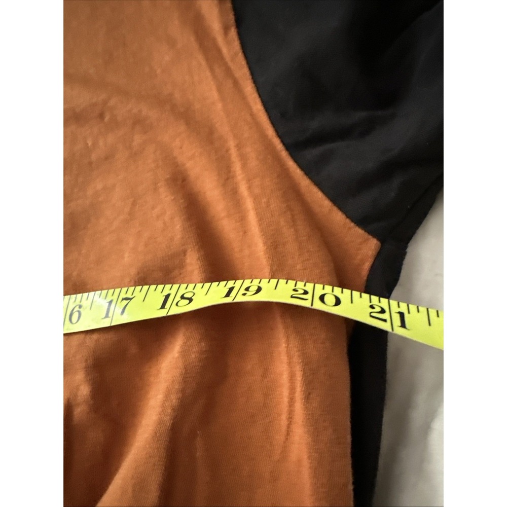 Men's XL Colorblock T-Shirt Tan Beige Black Crew Neck Fashion Nova Casual Tee - Picture 6 of 9
